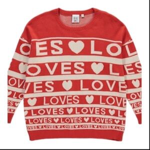 Beau Loves Sweater 4Y Red Knit Striped Preppy Festive Holiday Academia Valentine